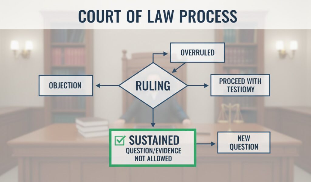  ALT text: what does sustained mean in a court of law process diagram