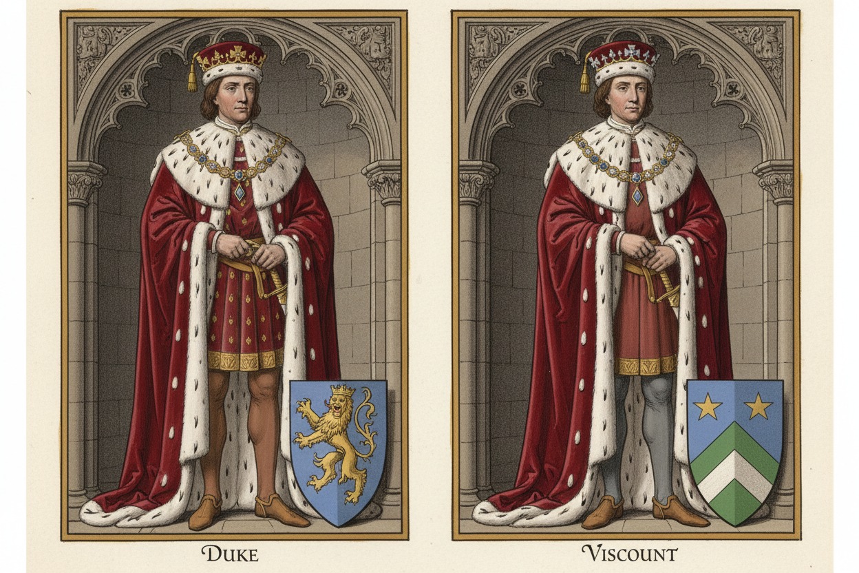 viscount vs duke comparison coronet robe rank