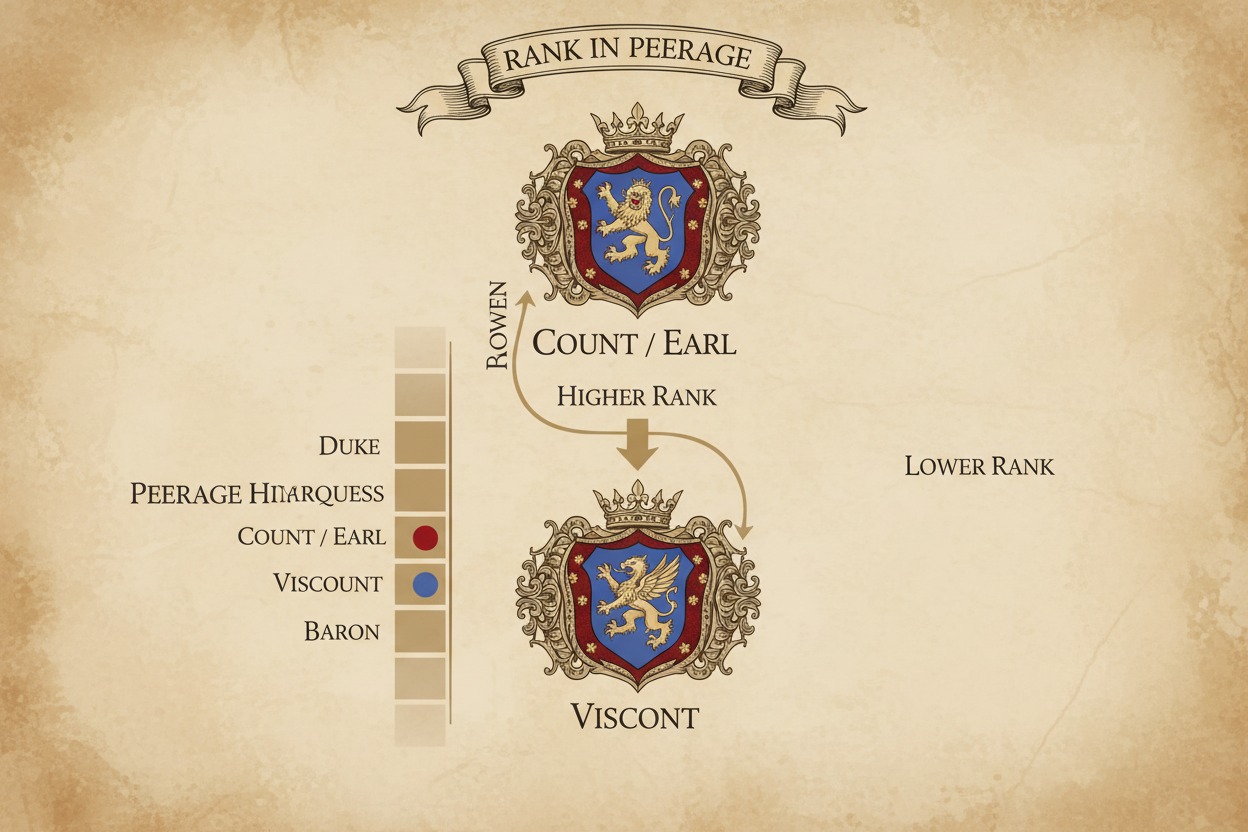 difference between count and viscount rank comparison