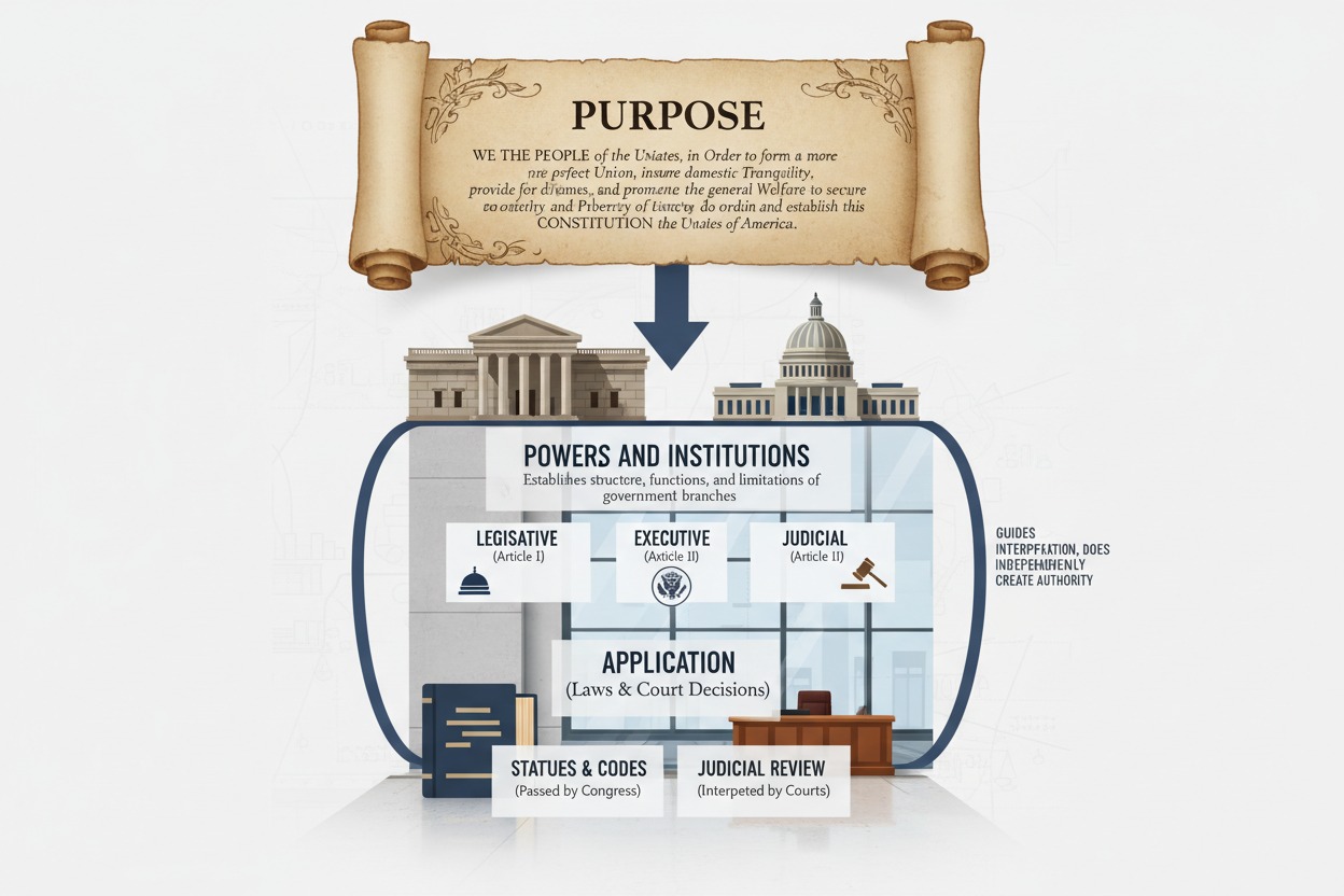 Preamble purpose versus constitutional powers for domestic tranquility