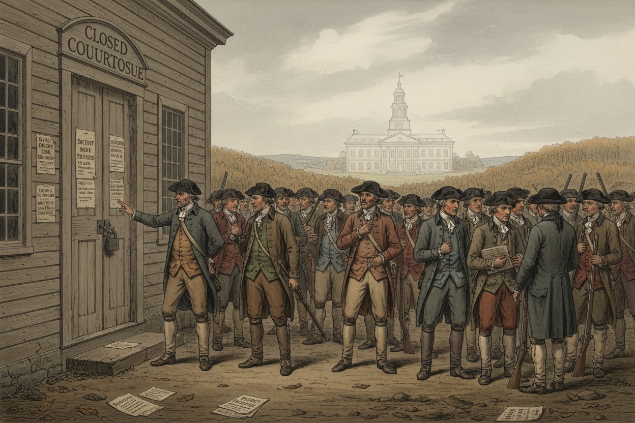Shays’ Rebellion historical context for insuring domestic tranquility
