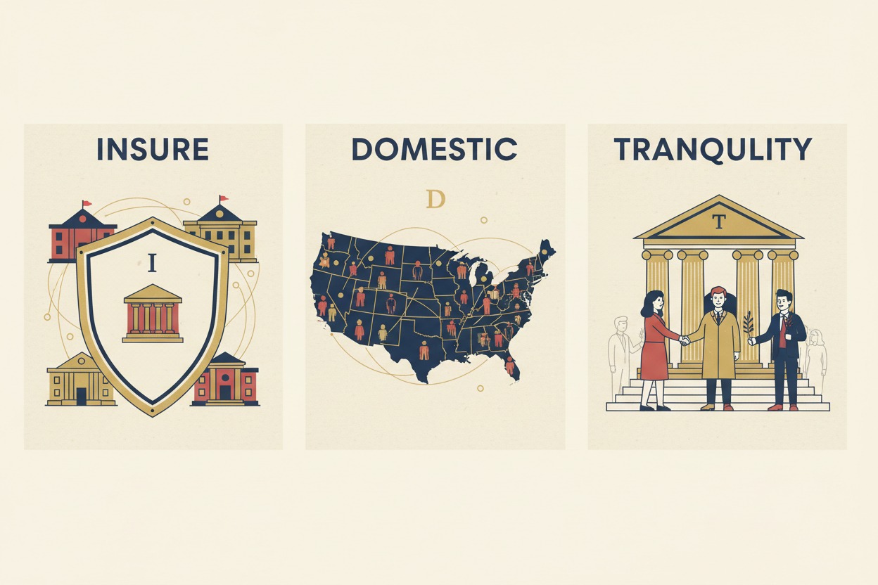 What does insure domestic tranquility mean word by word in the Constitution